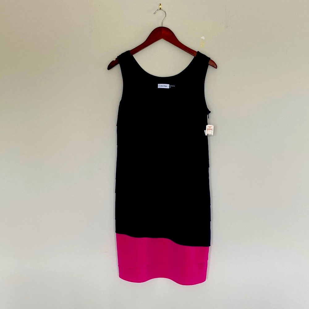 Calvin Klein Sleeveless Tiered Sheath Dress
